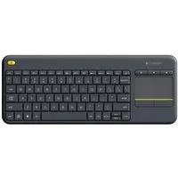 Logitech k400 plus tastiera wireless touch tv, facili controlli multimediali e touchpad integrato, tastiera htpc per tv collegata al pc, windows, android, chrome os, laptop, italiano qwerty - nero – Cromo