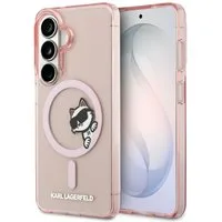 Custodia MagSafe per Samsung Galaxy S26 S942, Karl Lagerfeld, IML Choupette Peekaboo Logo, Rosa