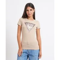 T-shirt donna Guess logo a triangolo grande