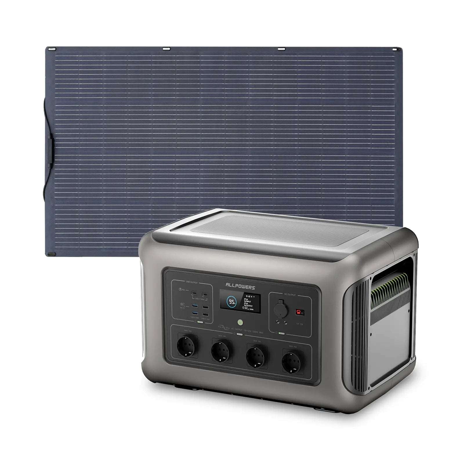 ALLPOWERS 3500W Generatore Solare (R3500 + SF200 200W Pannello Solare Flessibile) - R3500+SF200 200W Pannello solare