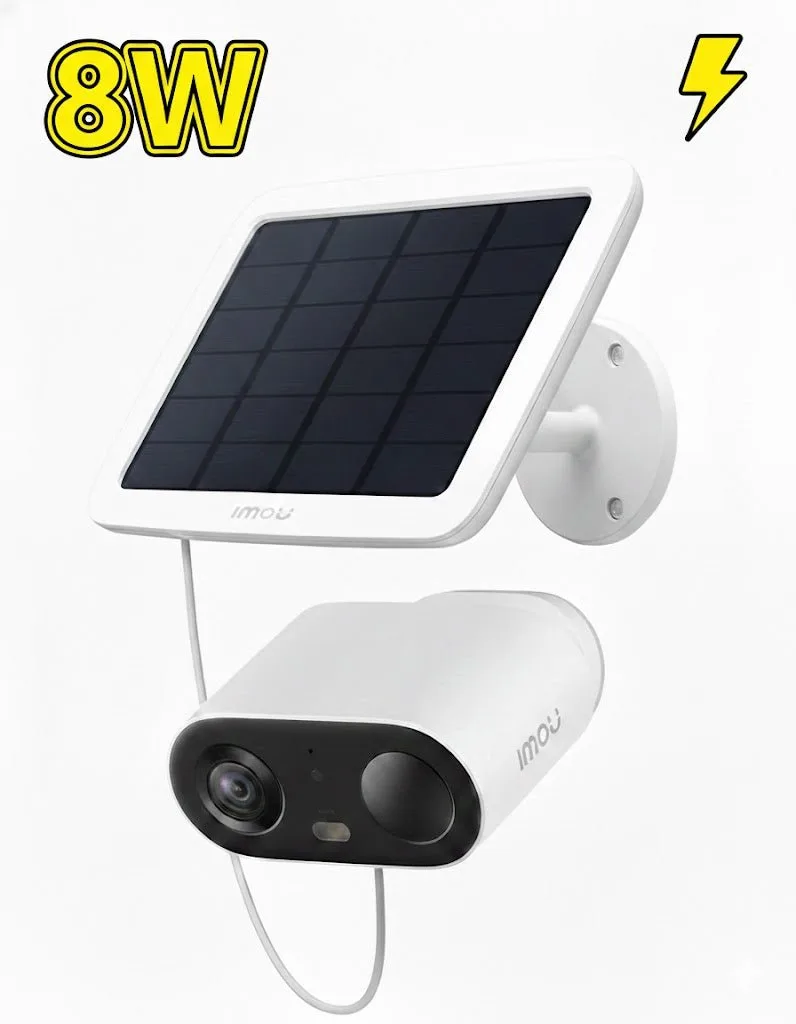 Cell Go 100% Wireless 3MP 2K - 3MP 2K + 8W Solar Panel 267% Faster Charging than 3W