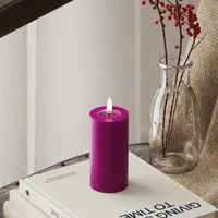 LED Blockljus Ø 5 x 10 cm Violet