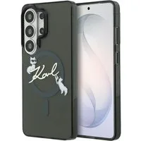 Custodia MagSafe per Samsung Galaxy S26 Ultra S948, Karl Lagerfeld, IML Choupette Karl Script Logo, Nera
