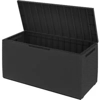 Coffre de jardin à roulettes Keter anthracite 305L – 53x58x123cm