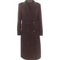Cappotto doppiopetto in lana e cashmere con cintura – Donna