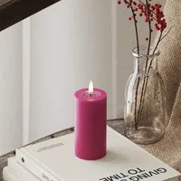 LED Blockljus Ø 5 x 10 cm Magenta