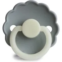 Frigg Fopspeen Daisy Night - Silicone - French Gray (T1/T2) - T2 (6-18 maanden) – Grigio