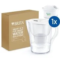 Carafe filtrante BRITA Marella XL - 3,5 L - Blanche - avec 1 cartouche filtrante MAXTRA PRO Pure Performance - Emballage durable