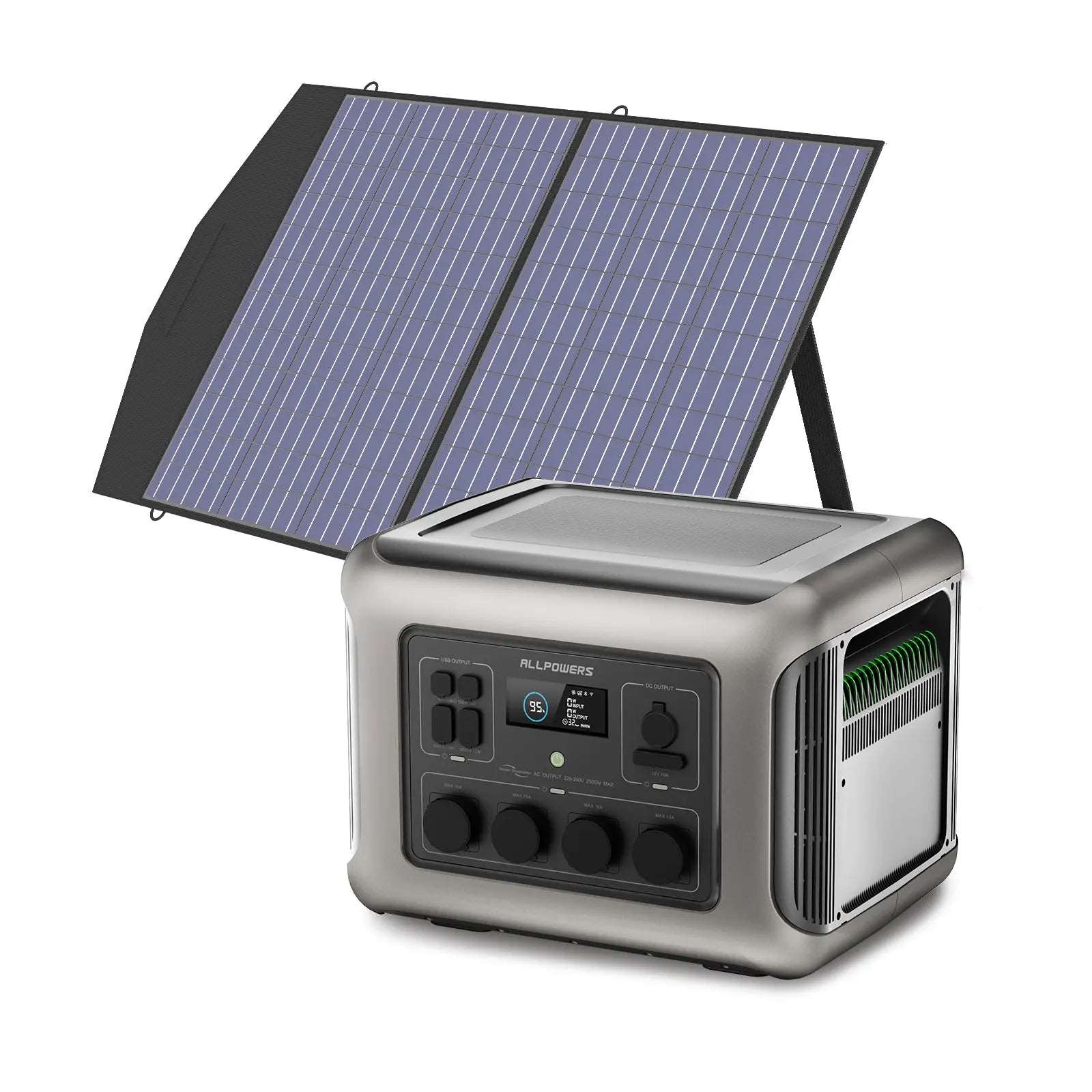 ALLPOWERS Generatore Solare 2500W (R2500 V2 + SP027 Pannello Solare 100W) - R2500 V2+1* (SP027 Pannello solare 100W)