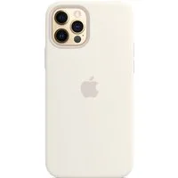Silicone Backcover MagSafe voor de Apple iPhone 12 (Pro) - White – Bianco · 6.1 · Unisex