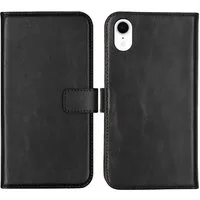 Selencia Echt Leren Bookcase voor de Apple iPhone Xr - Zwart – 6.1 · Unisex