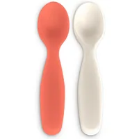 Suavinex Wonderland Cucharas de Aprendizaje Coral y Gris +6m 2 uds
