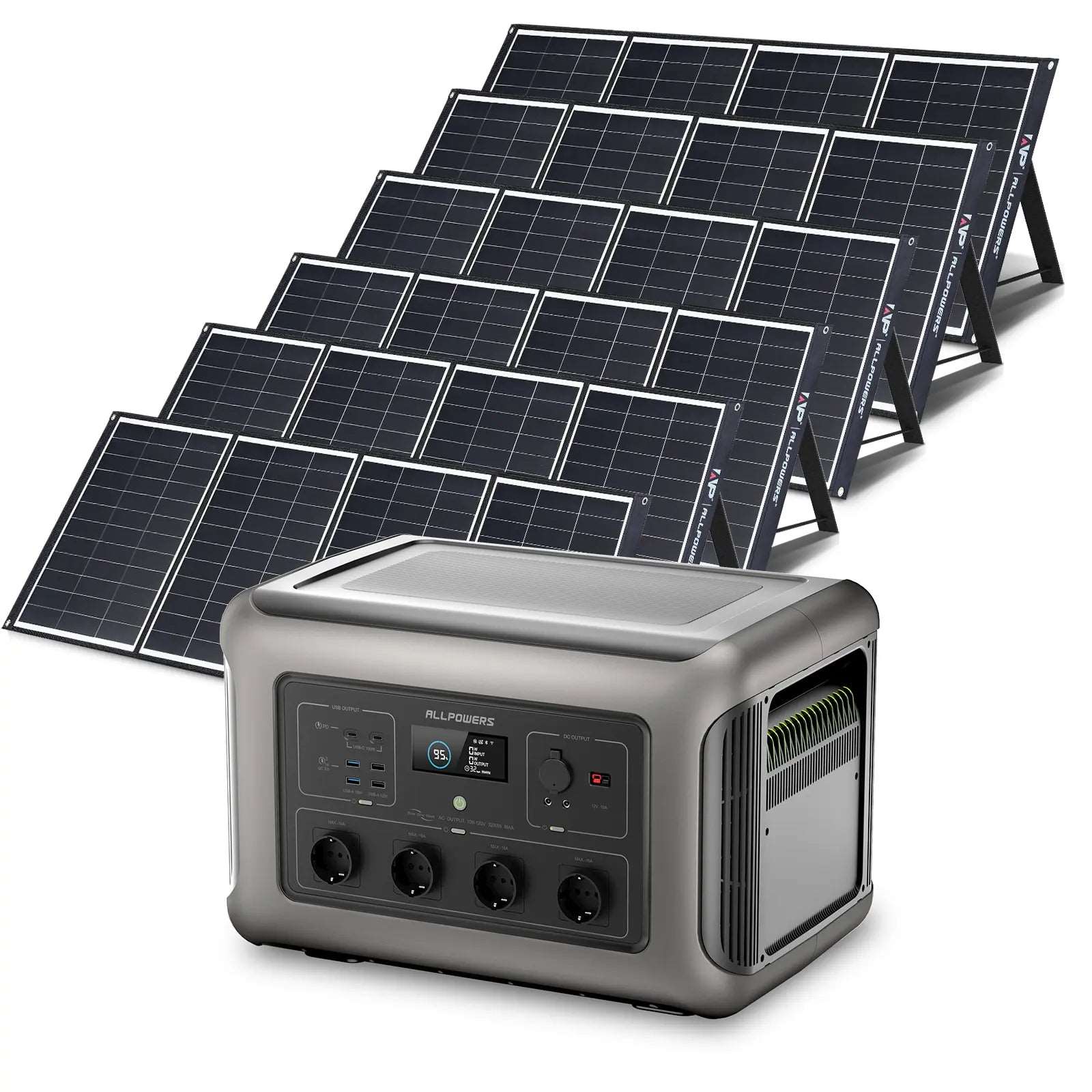 ALLPOWERS 3500W Generatore Solare (R3500 + SP035 200W Pannello Solare) - R3500+6PCS SP035 200W Pannello solare