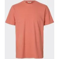 Selected Homme T-Shirt Adam Linen Blend Rose Dawn – Rosa · Uomo