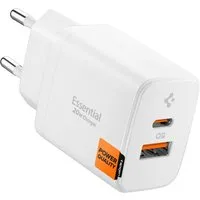 Caricabatterie Rete Spigen Essential, 20W, 3A, 1 x USB-A - 1 x USB-C, Bianco ACH08704 – Bambino
