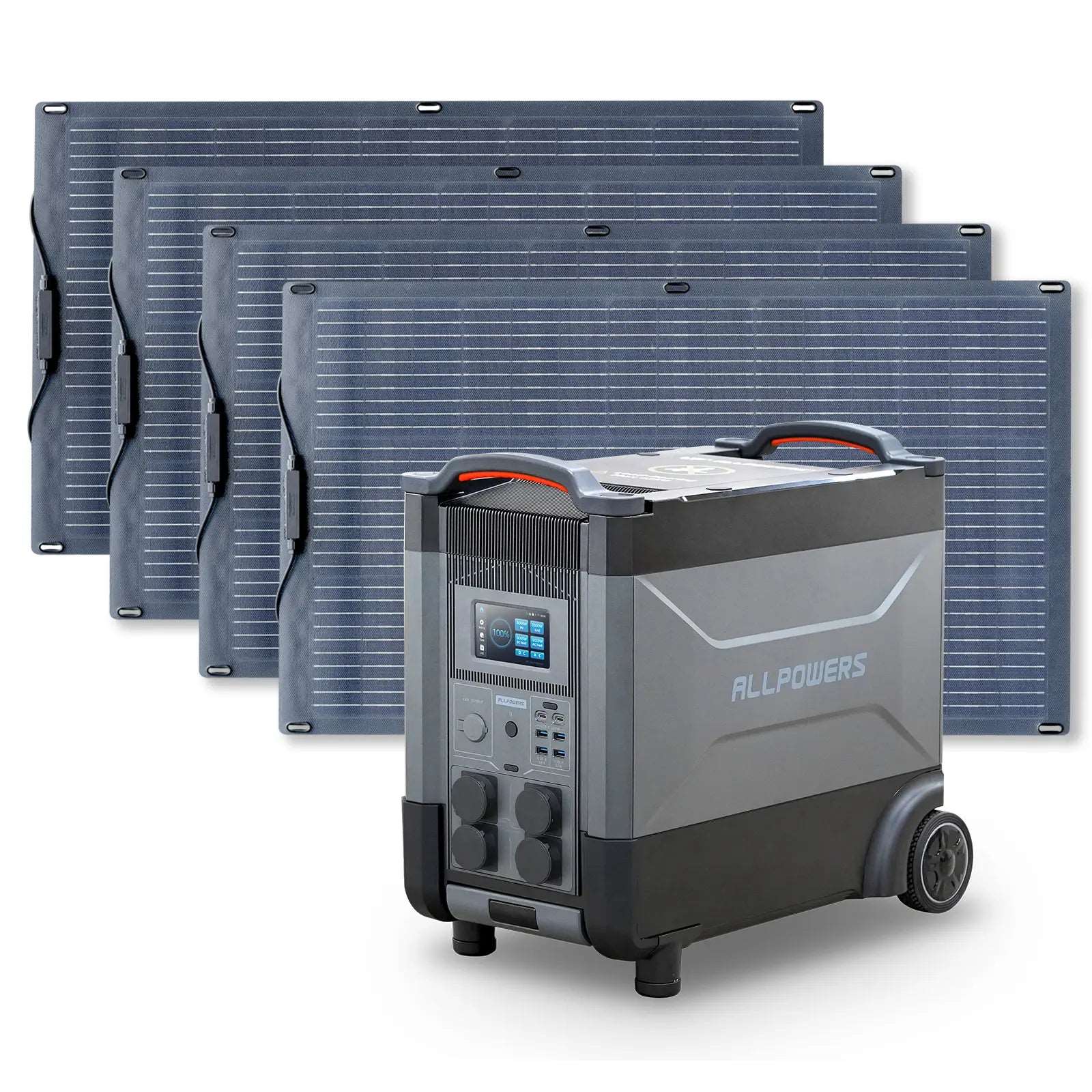 ALLPOWERS 4000W Generatore Solare R4000 con FV100W Flessibile - R4000 + 4PCS SF100 FV 100W