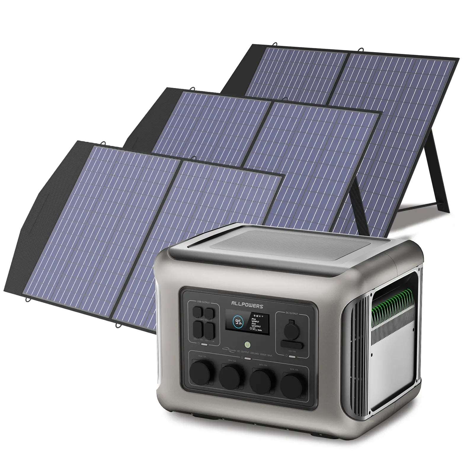 ALLPOWERS Generatore Solare 2500W (R2500 V2 + SP027 Pannello Solare 100W) - R2500 V2+3* (SP027 Pannello solare 100W)