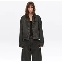 Veste en jean rayé marron délavé – Marrone · XSS · Donna
