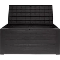 Boîte de rangement éxtérieur - Deubois - anthracite - Extérieur - Convient pour la terrasse, le balcon et le jardin -120 x 46 x 57cm  - Gris – Bambino