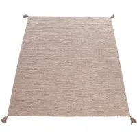 Alfombra tejida a mano Kilian beige 80x150 cm