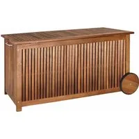 Kussenbox acaciahout 350L met binnenzeil 119x50x61cm weerbestendig – 52x58x117cm
