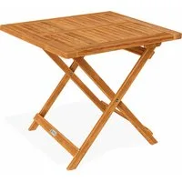 Table d'appoint de jardin 70x70x73cm pliable bois d'acacia – 70x73x70cm