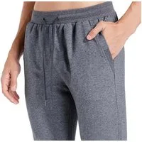 Milanoro : pantalon de jogging confortable et ultra-doux, anthracite - mélange de coton - avec taille élastiquée
