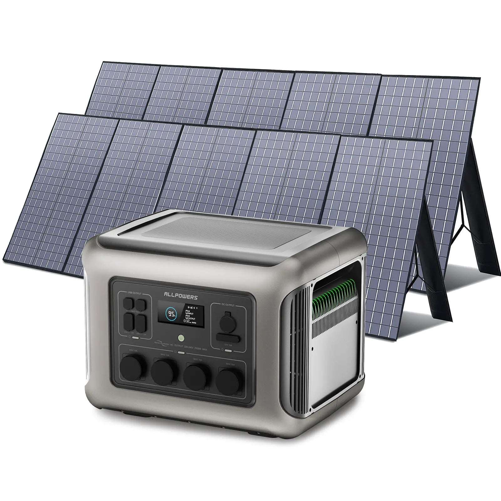 ALLPOWERS Generatore Solare 2500W (R2500 V2 + SP037 Pannello Solare 400W) - R2500 V2+2* (SP037 Pannello solare 400W)