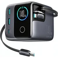 Caricabatterie Stazione Con Cavo USB-C Joyroom Podix JR-TRD01, 140W, 1 x USB-C - 2 x USB-A, Grigio – L