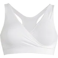 Soutien-gorge de nuit Medela Keep Cool - Soutien-gorge de nuit sans coutures - Soutien-gorge de grossesse - Soutien-gorge d'allaitement avec 2 zones respirantes - Tissu Soft Touch - Blanc - Taille S