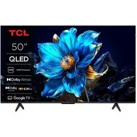 TCL T69C 50T69C 50 QLED TV Direct LED TV 4K HDR Smart TV alimentata da Google TV (Dolby Vision & Atmos Game Master Motion Clarity compatibile con Google Assistant e Alexa) – Nero