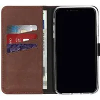 Selencia Echt Leren Bookcase voor de Apple iPhone Xr - Donkerbruin – 6.1 · Unisex