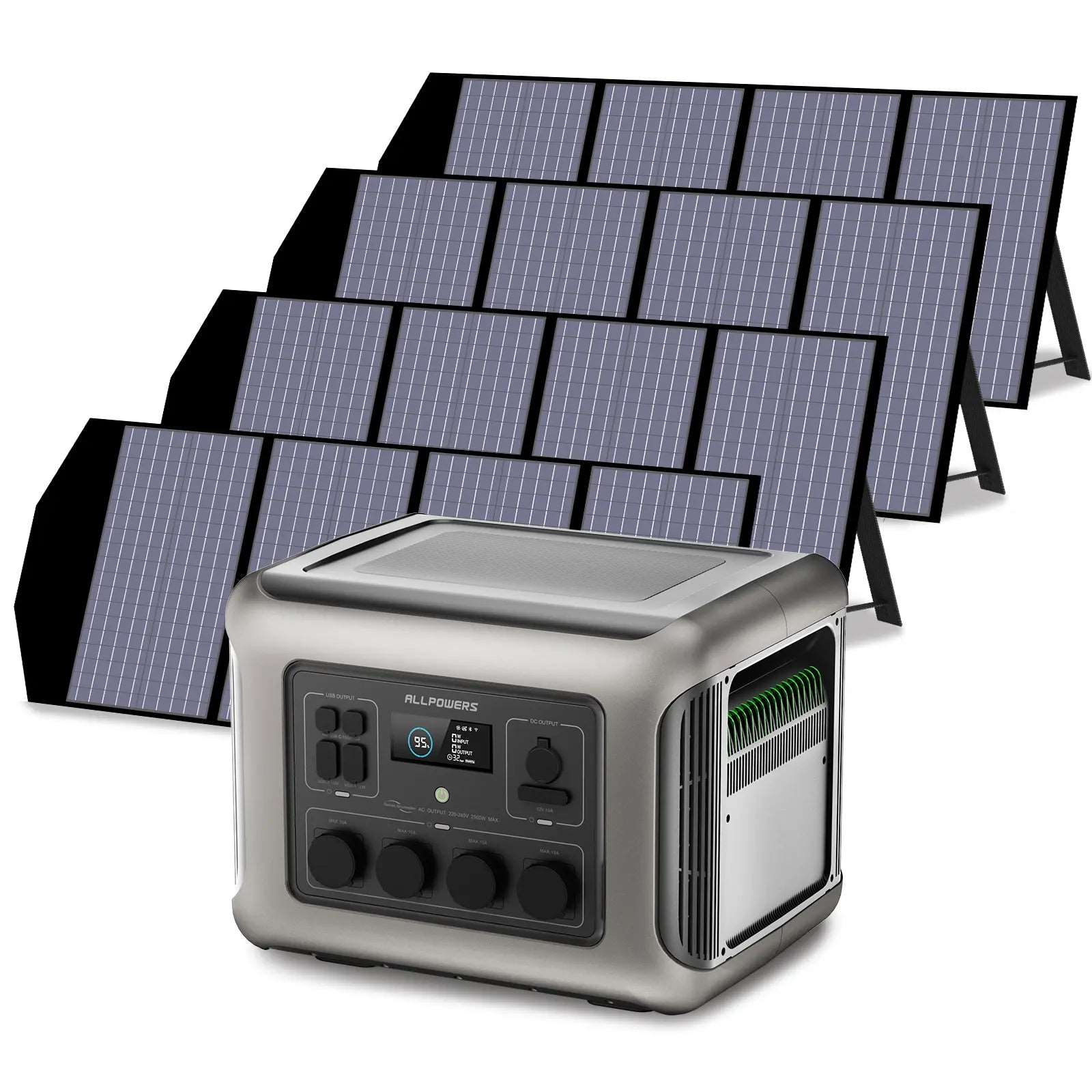ALLPOWERS 2500W Generatore Solare R2500 con FV140W - R2500 +4PCS SP029 FV 140W