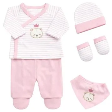 SET 5 PEZZI NEONATO NASCITA LES JOLIES LJ-359 – Rosa