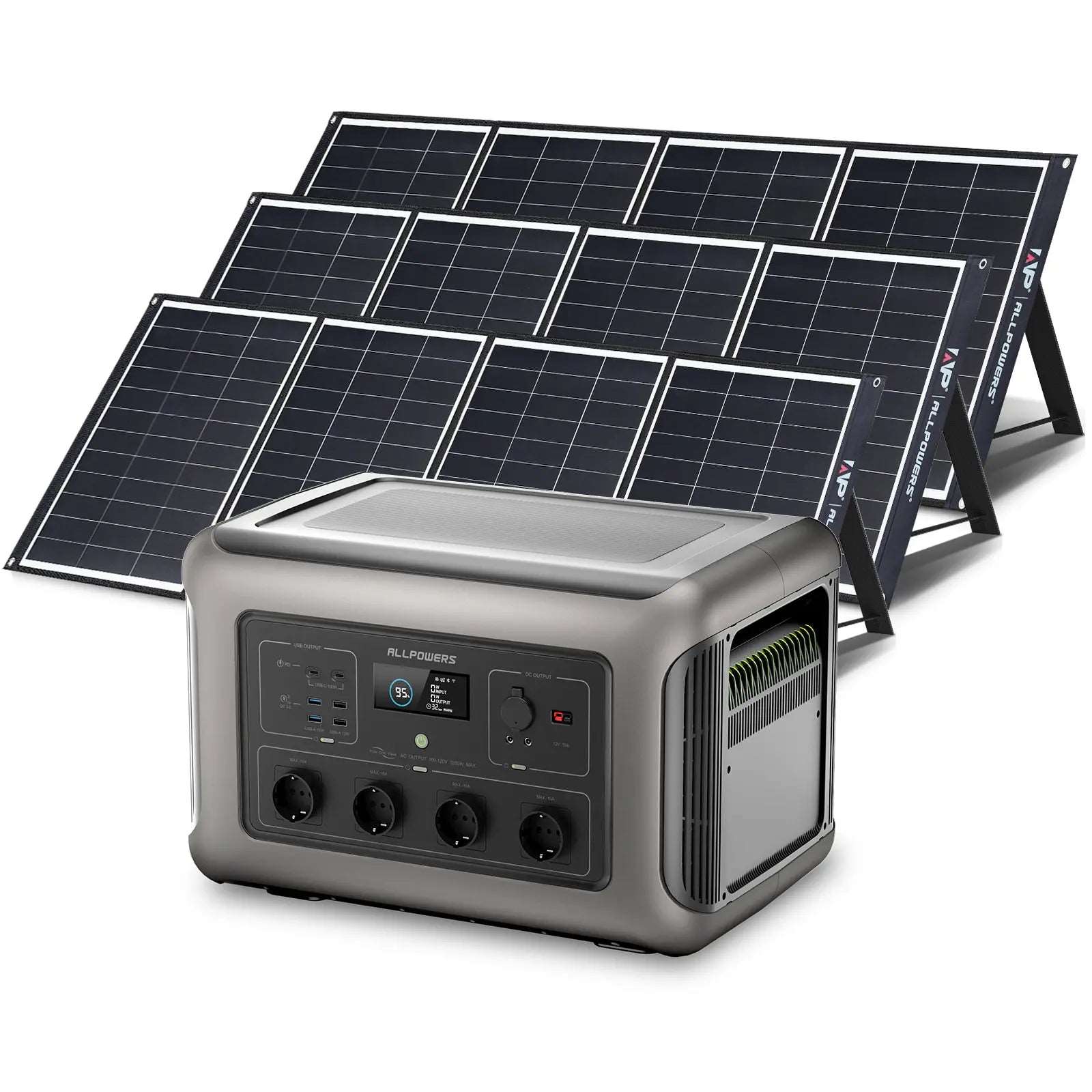 ALLPOWERS 3500W Generatore Solare (R3500 + SP035 200W Pannello Solare) - R3500+3PCS SP035 200W Pannello solare