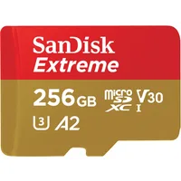 Scheda di Memoria microSDXC SanDisk Extreme, 256Gb, Classe 10 / UHS-1 U3 SDSQXAV-256G-GN6MN