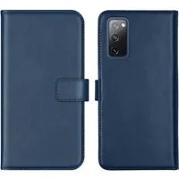 Selencia Echt Leren Bookcase voor de Samsung Galaxy S20 FE - Blauw – 6.5 · Unisex