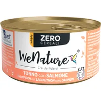 WeNature Zero Cereali Tonno con Salmone per Gatti - 85 g, Singola