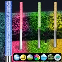 4 x Lampe solaire LED colorée lumière jardin éclairage – 2x2x48cm
