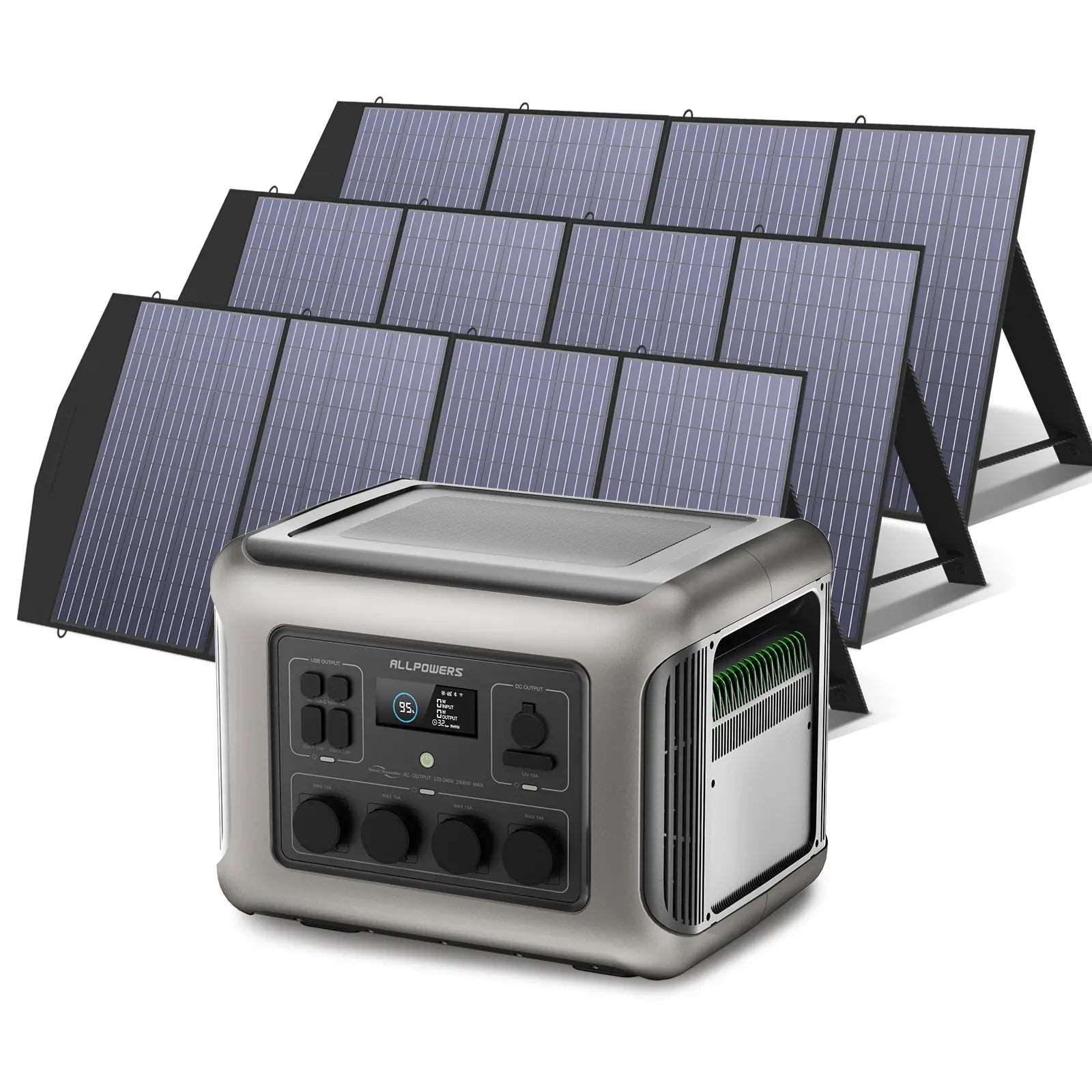 ALLPOWERS Generatore Solare 2500W (R2500 V2 + SP033 Pannello Solare 200W) - R2500 V2+3* (SP033 Pannello solare 200W)