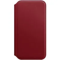 Leather Folio Bookcase voor de Apple iPhone X / Xs - Red – Rosso · 5.8 · Unisex