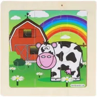 Fun Toys Farm Jigsaw Wooden Puzzle Assorted 11 cm – 1 Pc