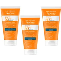 Avène Solar Fluido sin Perfume Piel Normal o Mixta SPF50+ 3x50 ml