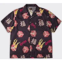 Evisu Camicia Allover Printed Aloha Nera – Rosso