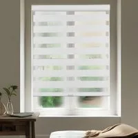 Customized Light Filtering Zebra Blinds – Bianco