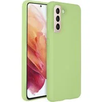 Accezz Liquid Silicone Backcover voor de Samsung Galaxy S21 Plus - Groen – Unisex