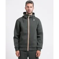 Felpa uomo Rainer K-way con cappuccio e logo – Bianco