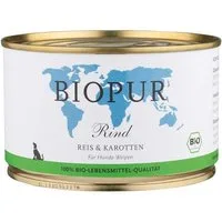 Biopur Puppy Manzo, Riso e Carote Umido per Cuccioli - 400 g, Singola
