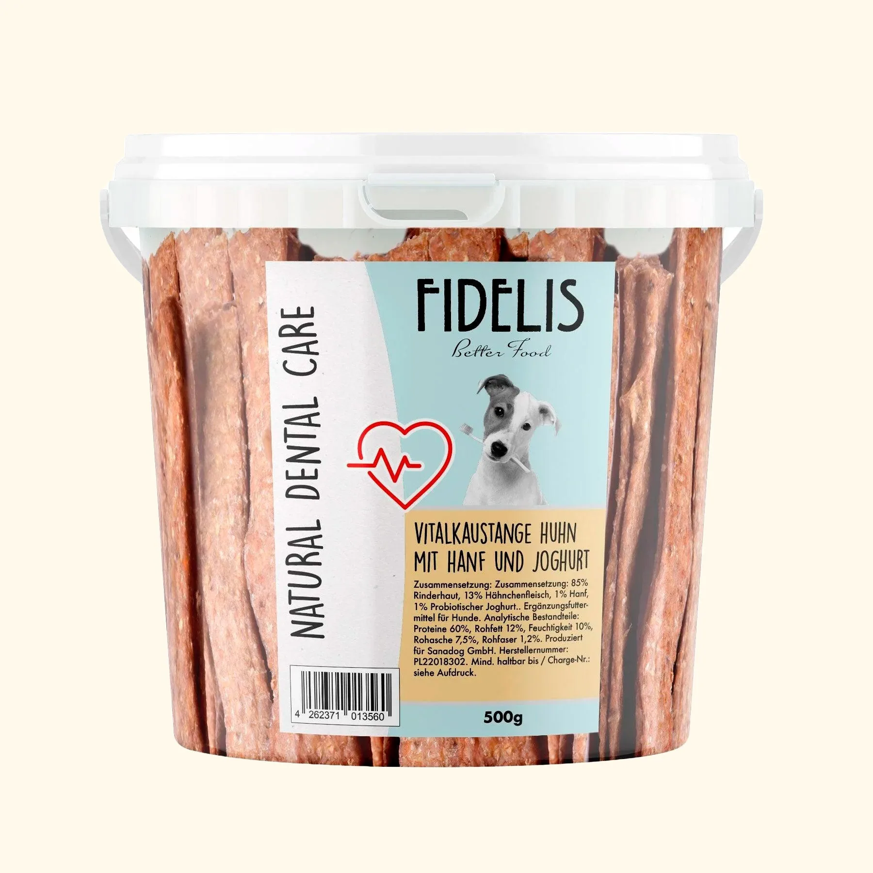 Vital bâtonnets à mâcher poulet au chanvre et yaourt (500g)