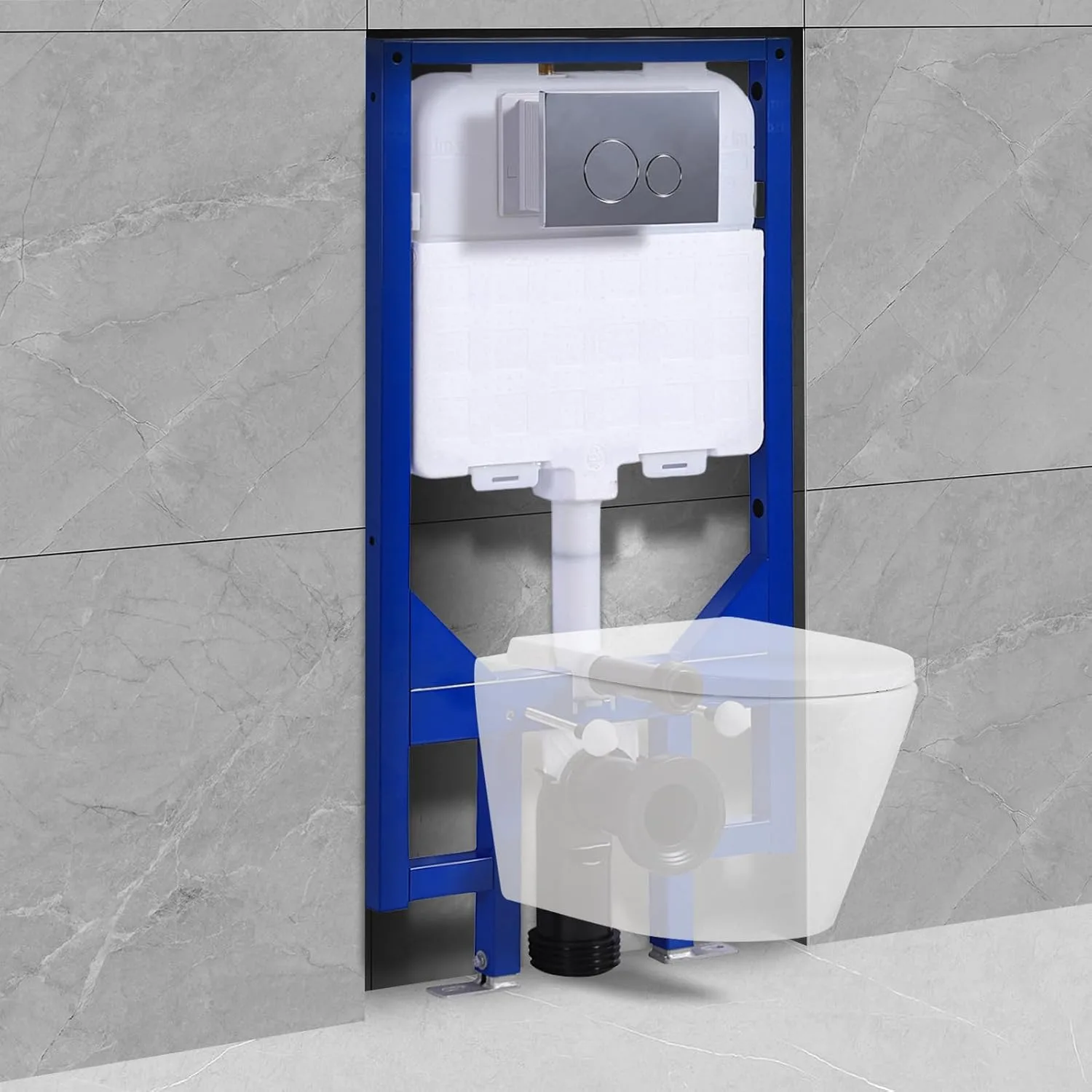 HOROW T03H WC-Vorwandelement mit HDPE-Unterputz 58 × 8 × 114cm